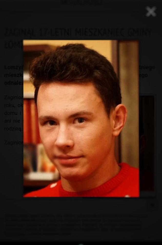 Służby cały czas szukają zaginionego 17-latka spod Łomży!