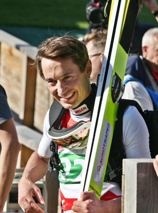Kamil Stoch podczas konkursu indywidualnego mistrzostw Polski w skokach narciarskich
