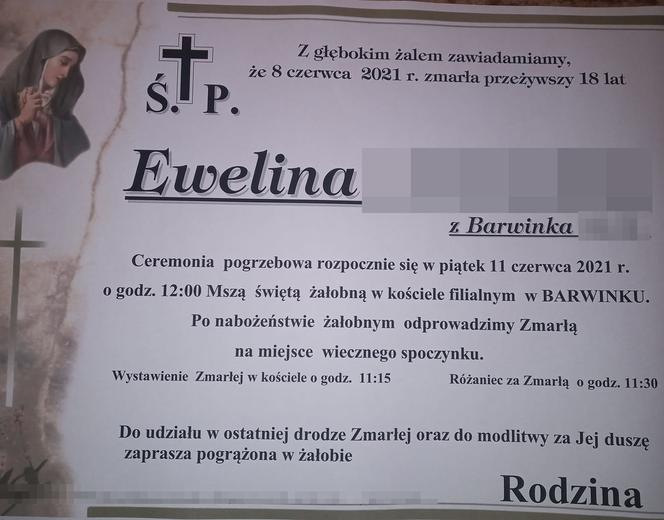 Barwinek. Śmierć 18-letniej Eweliny [ZDJĘCIA]