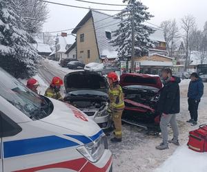 Wypadek w Zakopanem. Na drogach panują fatalne warunki