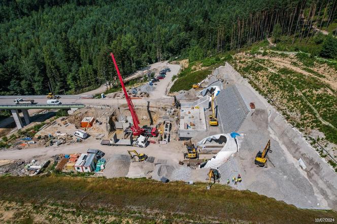 Obejście Węgierskiej Górki - postęp prac w lipcu 2024