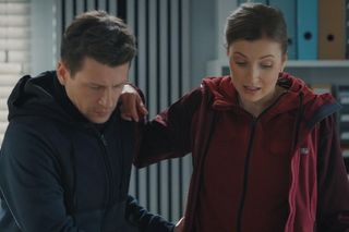 	M jak miłość odc. 1857. Natalka (Dominika Suchecka), Adam Karski (Patryk Szwichtenberg) 