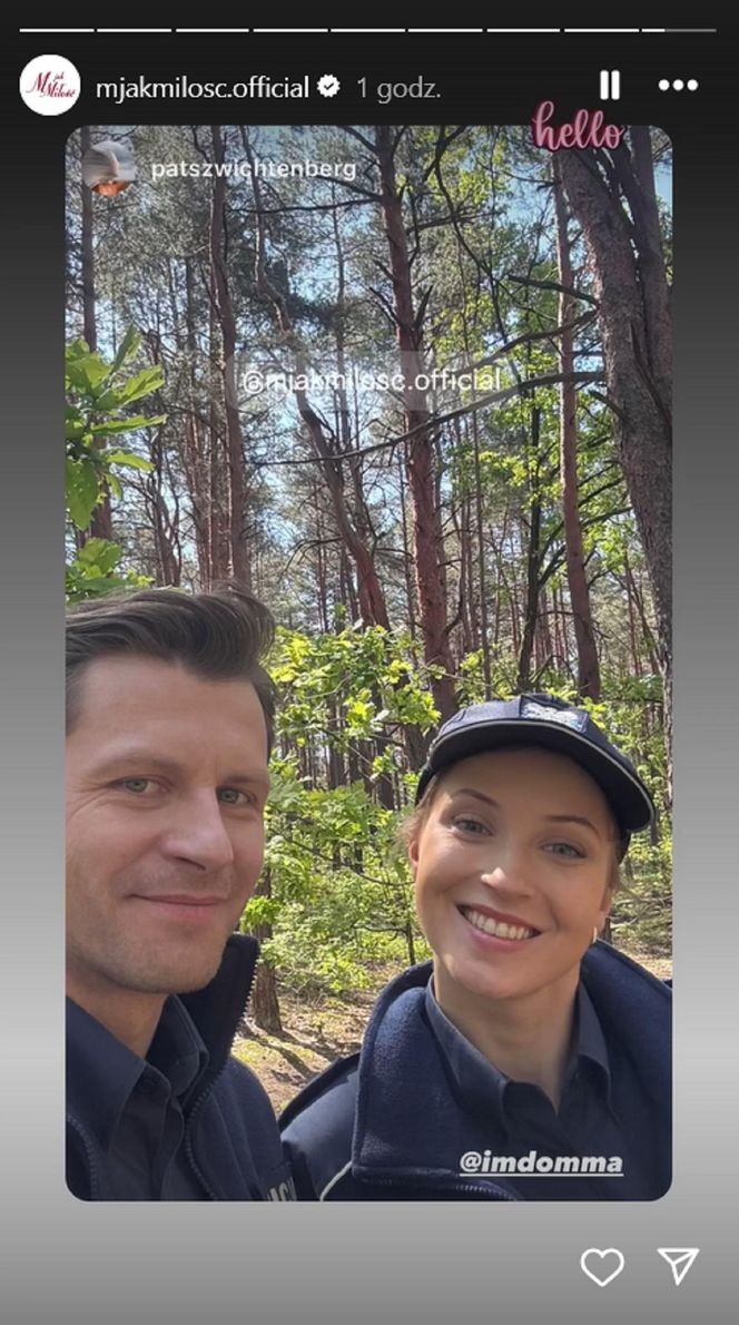 M jak miłość na planie. Adam Karski (Patryk Szwichtenberg), Natalka (Dominika Suchecka)