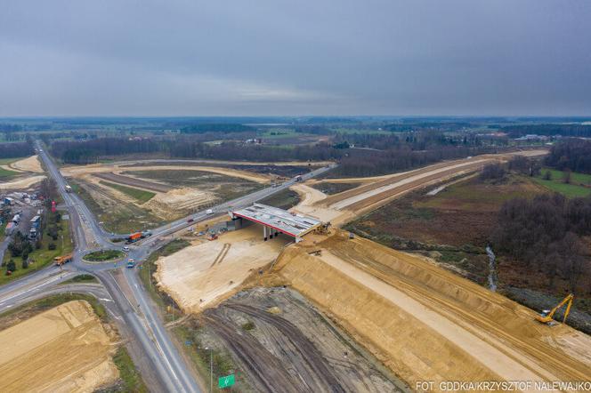 Budowa S7 na trasie Napierki - Płońsk. Zobacz postępy prac [GALERIA]