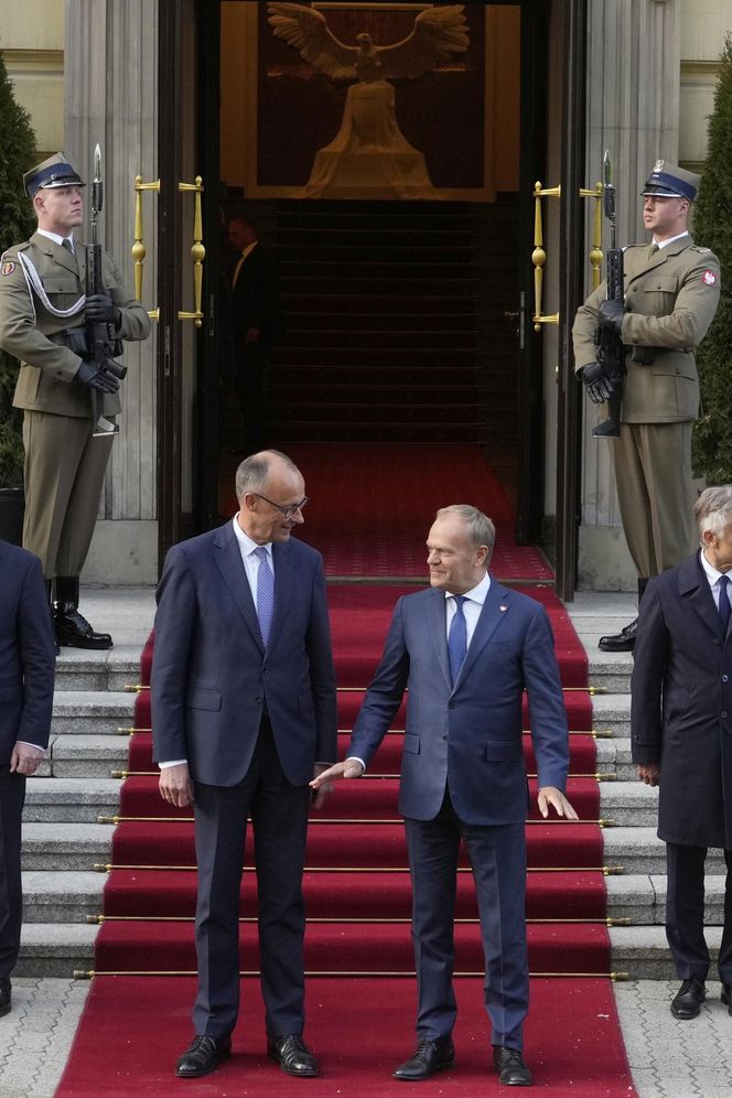 Premier Donald Tusk oraz kanclerz Niemiec Friedrich Merz