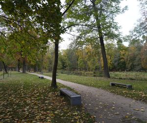 Park Lubomirskich w Białymstoku jesienią 