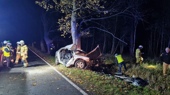 Nie żyje młody kierowca. Uderzył autem w drzewo