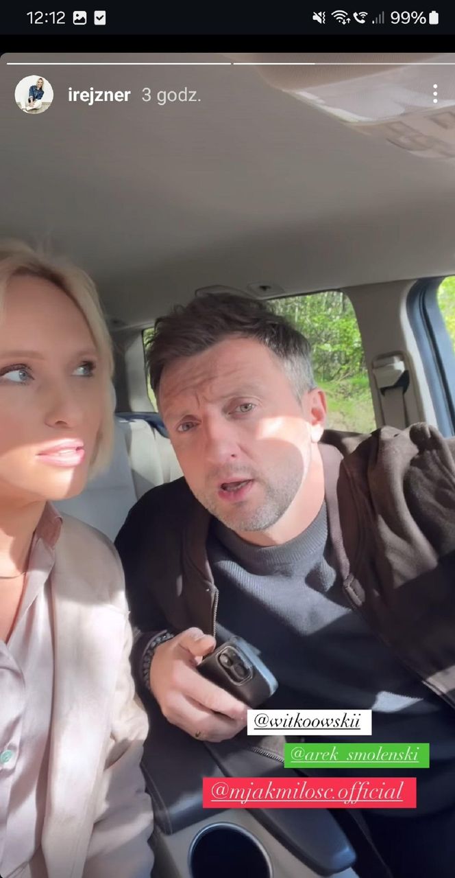 M jak miłość nowy sezon po wakacjach 2025. Dorota (Iwona Rejzner), Bartek (Arkadiusz Smoleński) na planie