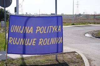 Protest rolników 21 marca na węźle Tatary w Lublinie