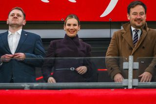 Marta Nawrocka na meczu Polska - Holandia