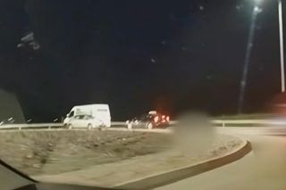 Na rondzie pod prąd. Jest nagranie. Tak się tłumaczyła.