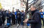 Donald Tusk w Bytomiu. Incydent zakłócił wystąpienie lidera PO