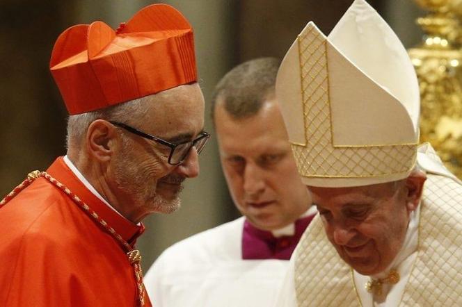 Cardinal Czerny after receiving his red biretta from Pope Francis.