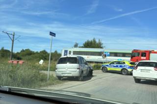 Zderzenie pociągu z autem w Koszalinie