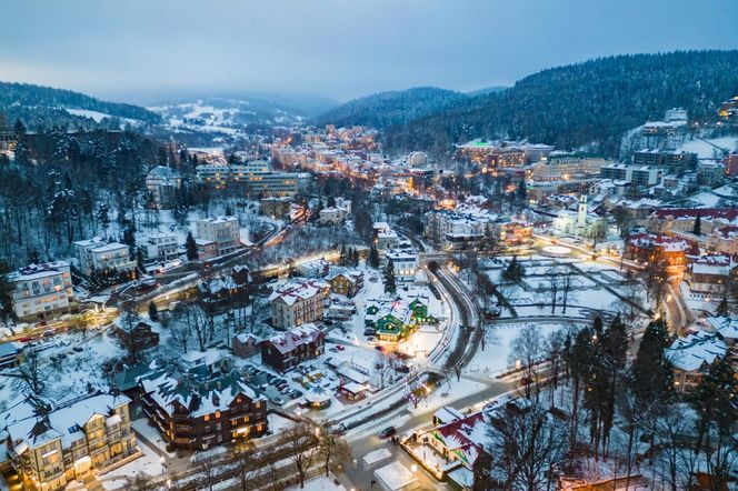 Krynica-Zdrój zimą