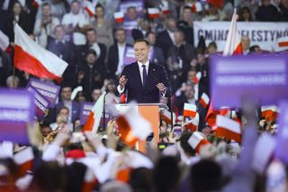 Konwencja wyborcza Nawrockiego w Łodzi. Prezydent udzielił poparcia Nawrockiemu [ZAPIS RELACJI NA ŻYWO]