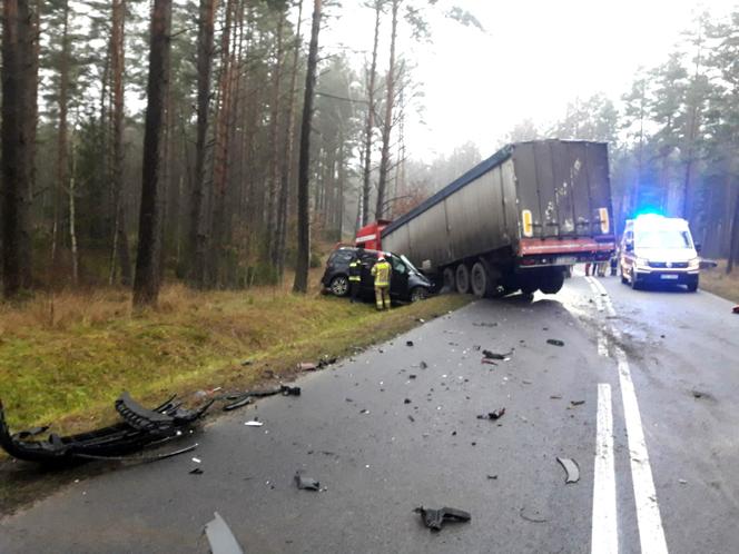 Wypadek na trasie Piduń - Rekownica