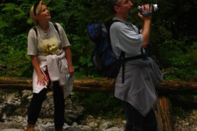 Pani Beata z mężem w Tatrach