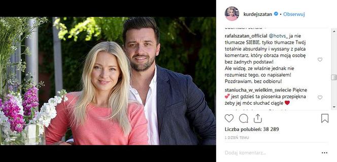 Rafał Szatan na Instagramie o roli Eryka w M jak miłość