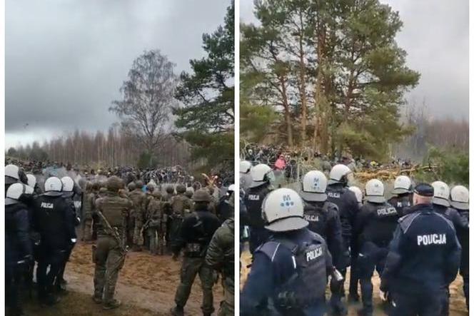 Groźne incydenty na granicy polsko-białoruskiej. Służby udaremniły próbę siłowego sforsowania ogrodzenia