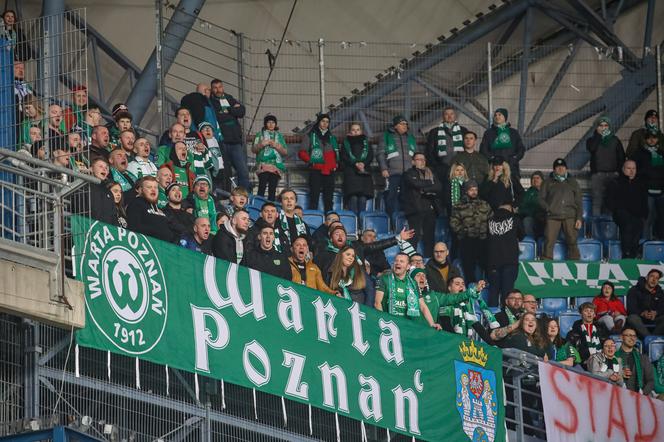 Kibice na meczu Lech Poznań - Warta Poznań