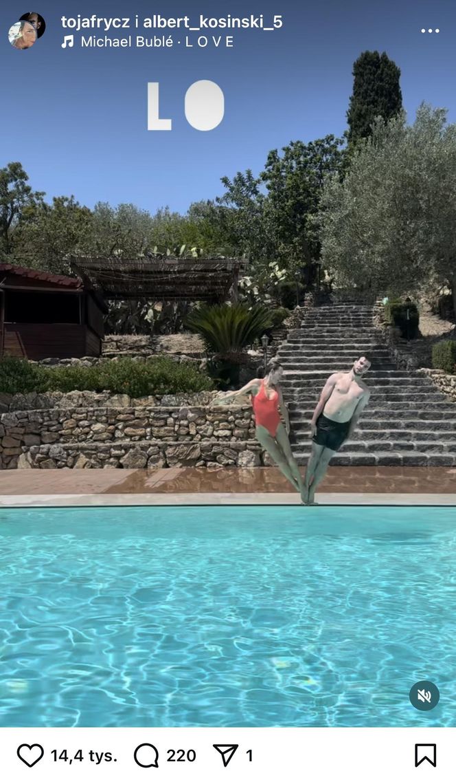 Olga Frycz i Albert Kosiński w basenie