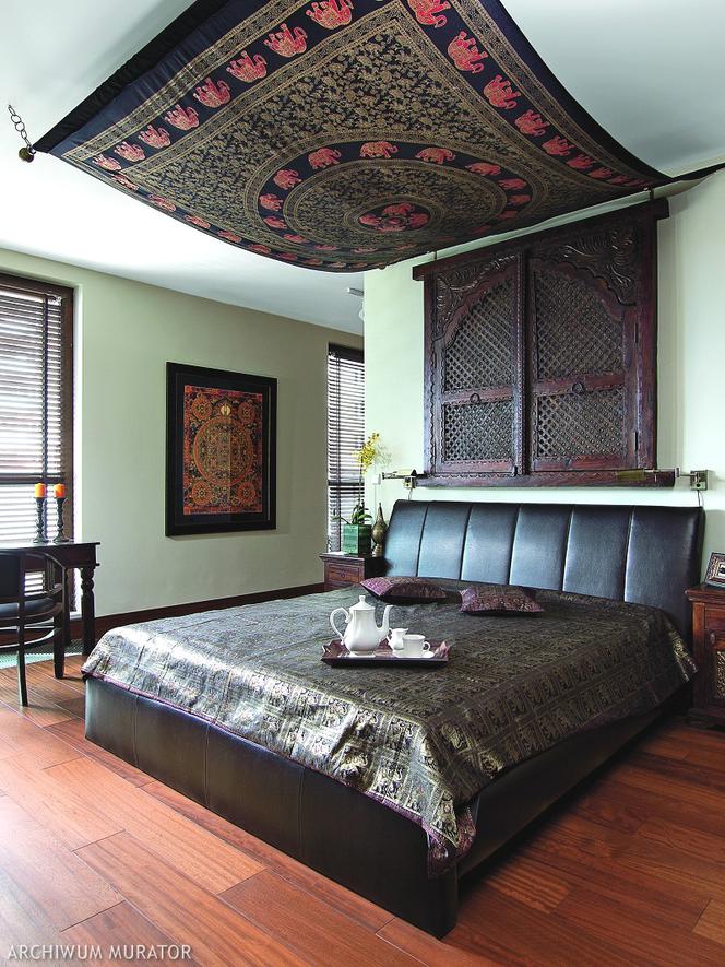 Orientalna sypialnia w stylu indyjskim
