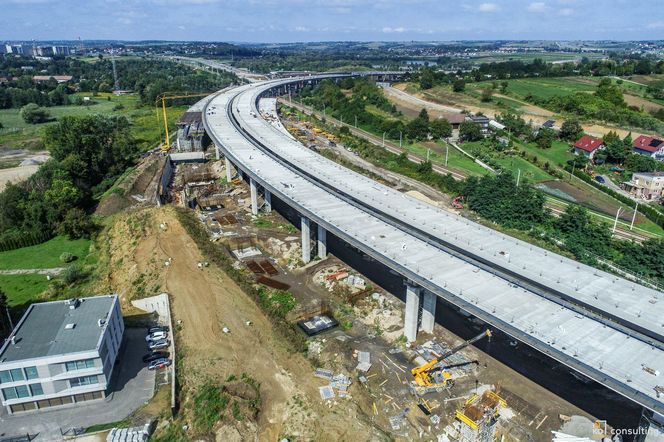 Węzeł Mistrzejowice - budowa. Zobacz jak powstaje jeden z najbardziej skomplikowanych obiektów na S7
