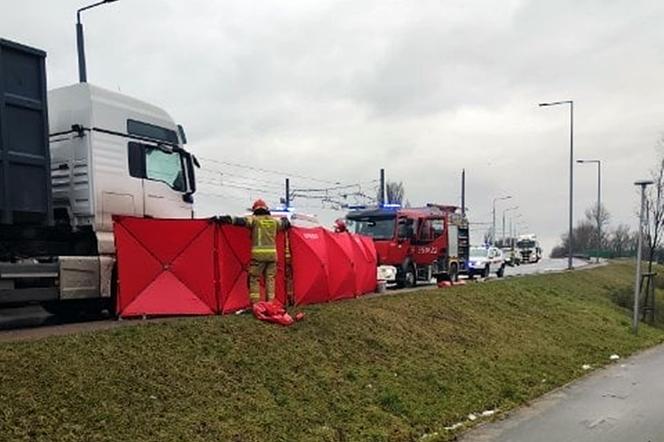 Wypadek w Częstochowie. Ciężarówka potrąciła mężczyznę