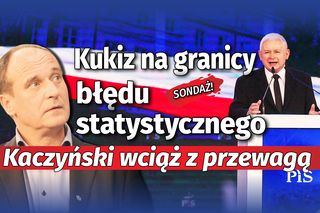 Najnowszy sondaż. Kukiz na granicy błędu statystycznego. Kaczyński wciąż z przewagą [WIDEO]