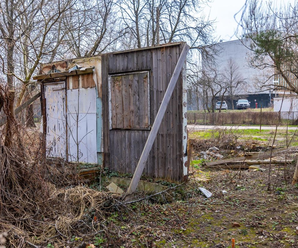 Rozebrane domki fińskie na Polu Mokotowskim w Warszawie