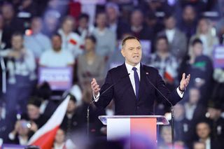 Łódź. konwencja wyborcza Karola Nawrockiego