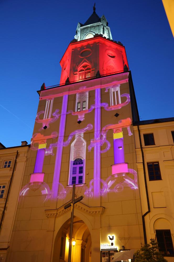 Lublinalia 2024. Na Wieży Trynitarskiej można oglądać wyjątkową iluminację.