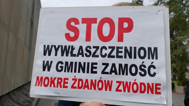 Protest przeciw CPK w Zamościu