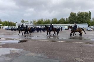 Ćwiczenia policjantów i strażników miejskich