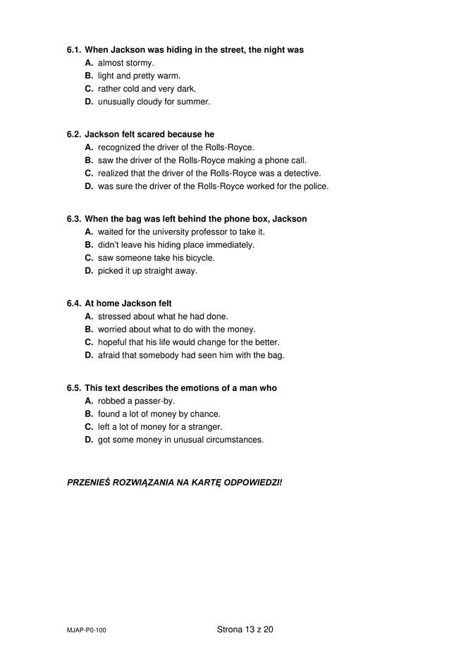 Matura próbna CKE angielski grudzień 2022