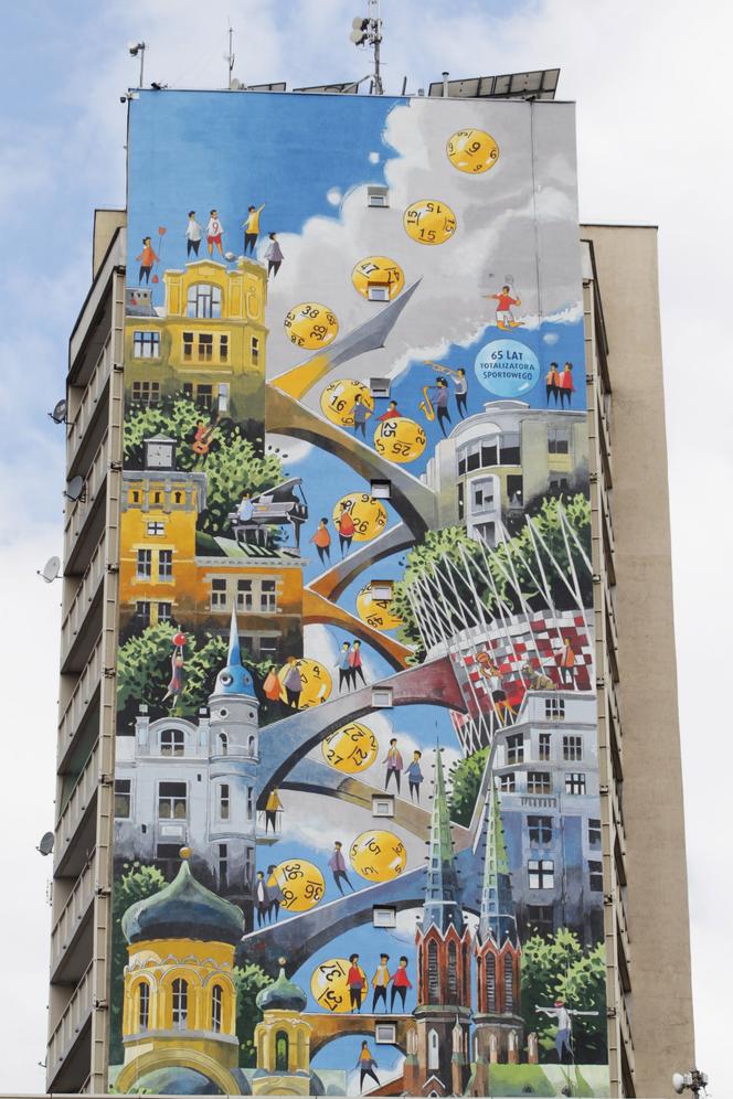 Tytus Brzozowski do namalowania muralu przy Targowej użył ekologicznych farb