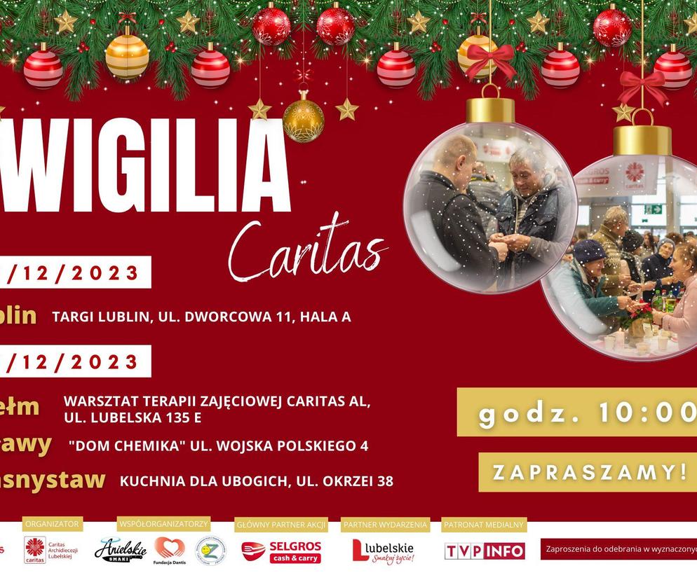 Wigilia Caritas - plakat wydarzenia
