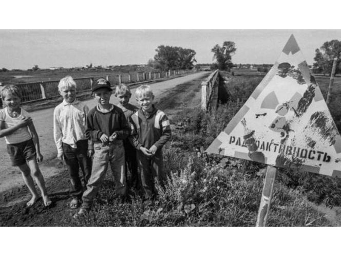 Miejsce zakopania szczątków jednej ze zlikwidowanych napromieniowanych wiosek 