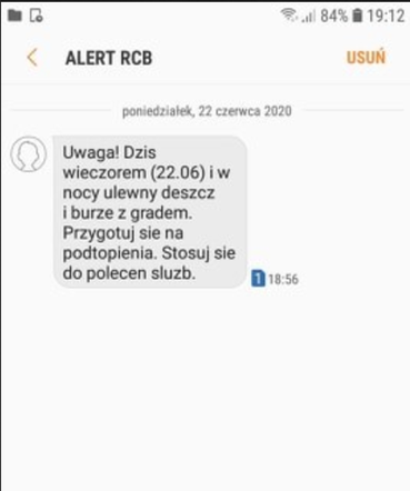 Alert RCB. Mieszkańcy Warszawy dostali ostrzeżenie