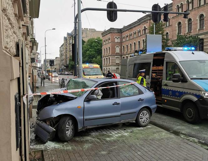 Wypadek na Placu Dąbrowskiego w Łodzi