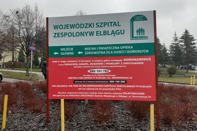 Szpital w Elblągu - nowa tablica informacyjna