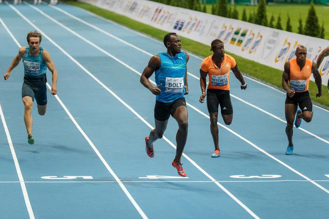 Usain Bolt podczas Memoriału Kamili Skolimowskiej