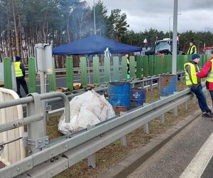 Tak wygląda protest rolników w okolicach Poznania 20.02.2024