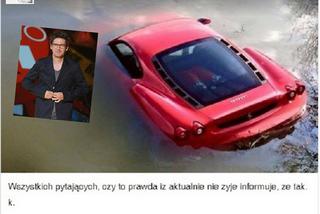Wojewódzki nie żyje? Zdjęcia rozbitego Ferrari są prawdziwe?