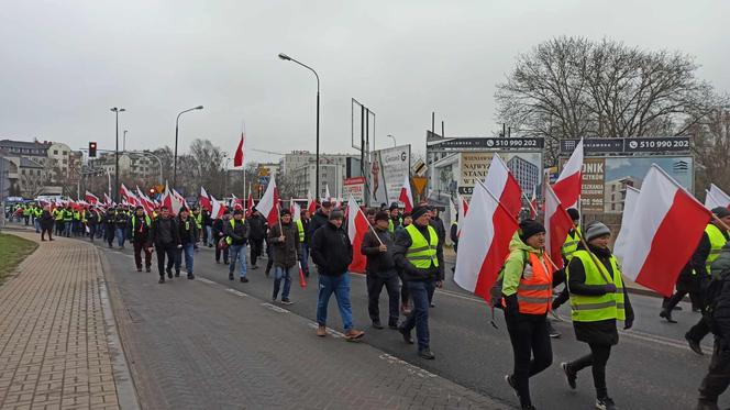 Protest rolników w woj. lubelskim. Rolnicy w Lublinie rozpoczęli przemarsz. Mamy zdjęcia!