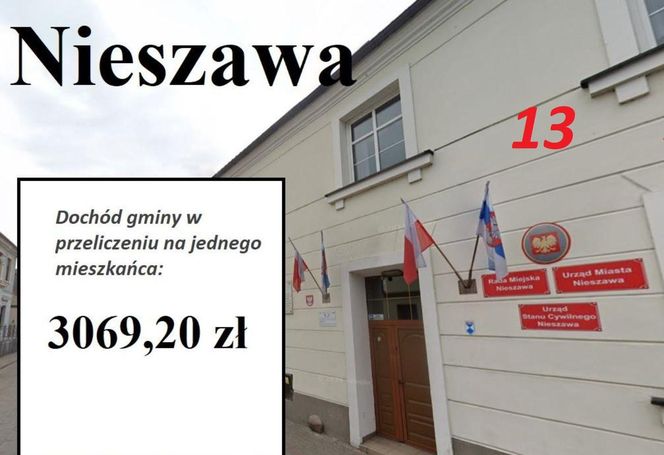 Tu na 1 mieszkańca przypada ponad od prawie 3 tys. do ponad 4,5 tys. zł