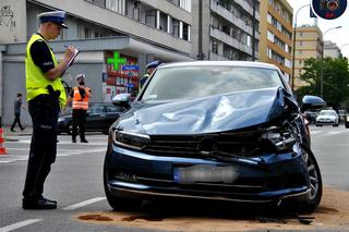 Wypadek na skrzyżowaniu Grójeckiej z Wawelską