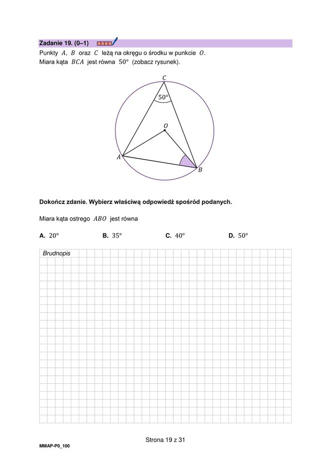 Arkusz maturalny - matura z matematyki 2025