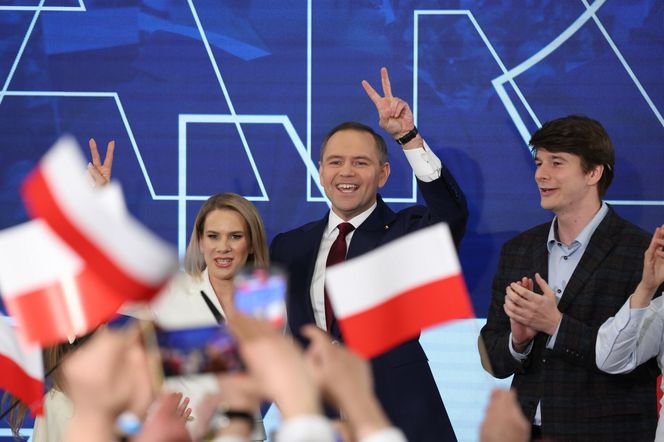 Wybory prezydenckie 2025. Karol Nawrocki po ogłoszeniu wyników exit poll: "Będę prezydentem Polek i Polaków"